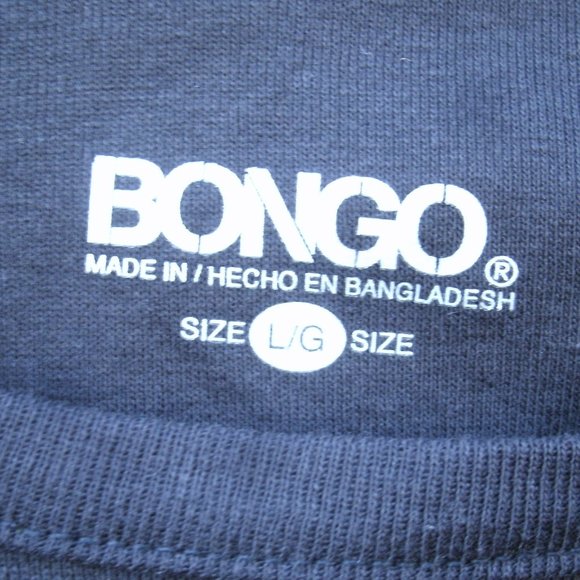 Bongo Black Cropped Long Sleeve Cat Shirt Size LG Junior - Picture 7 of 12